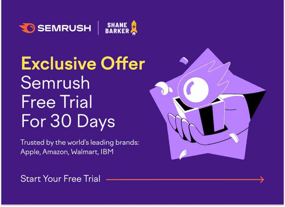 独家优惠：Semrush免费试用版30天